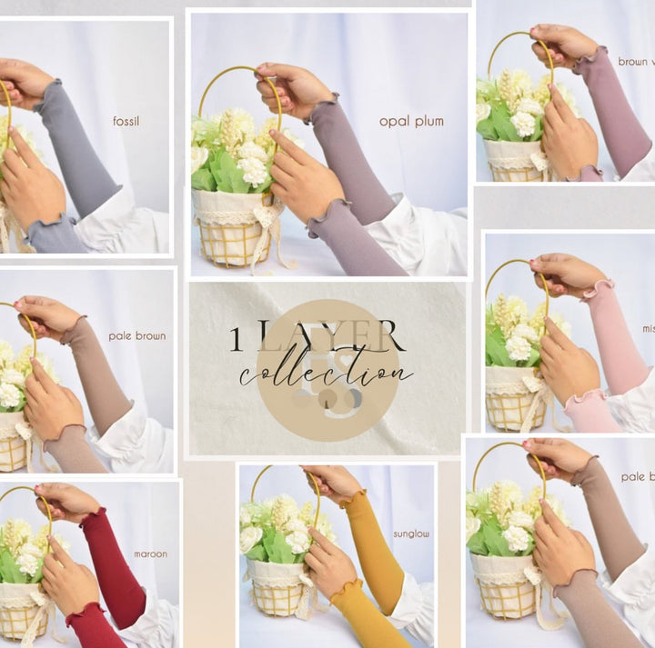 Ruffle Mosscrepe Handsocks (Plus Size)