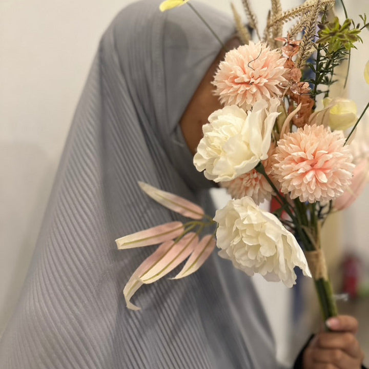 Mini Telekung Pleated