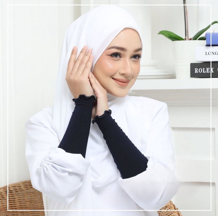 Ruffle Mosscrepe Handsocks (Plus Size)