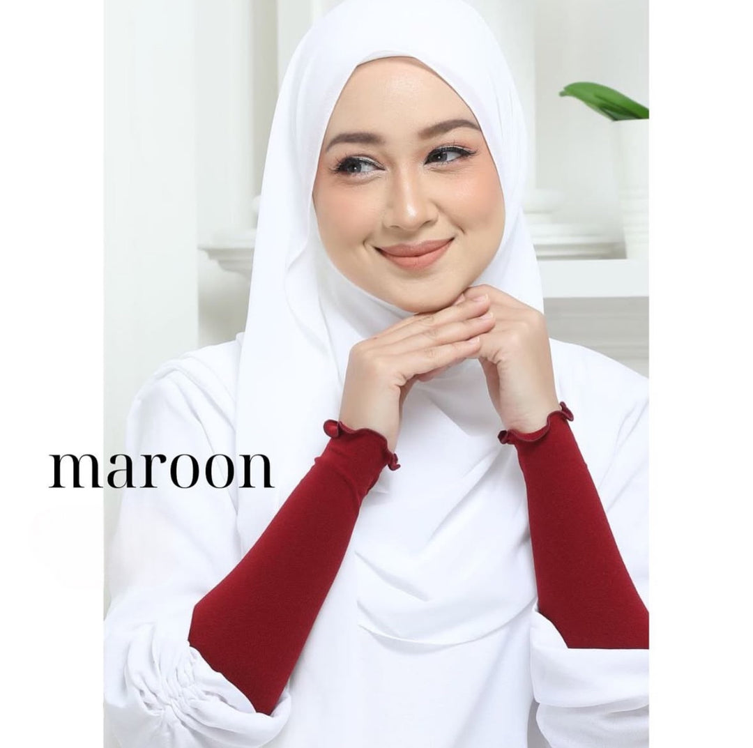 Ruffle Mosscrepe Handsocks (Plus Size)