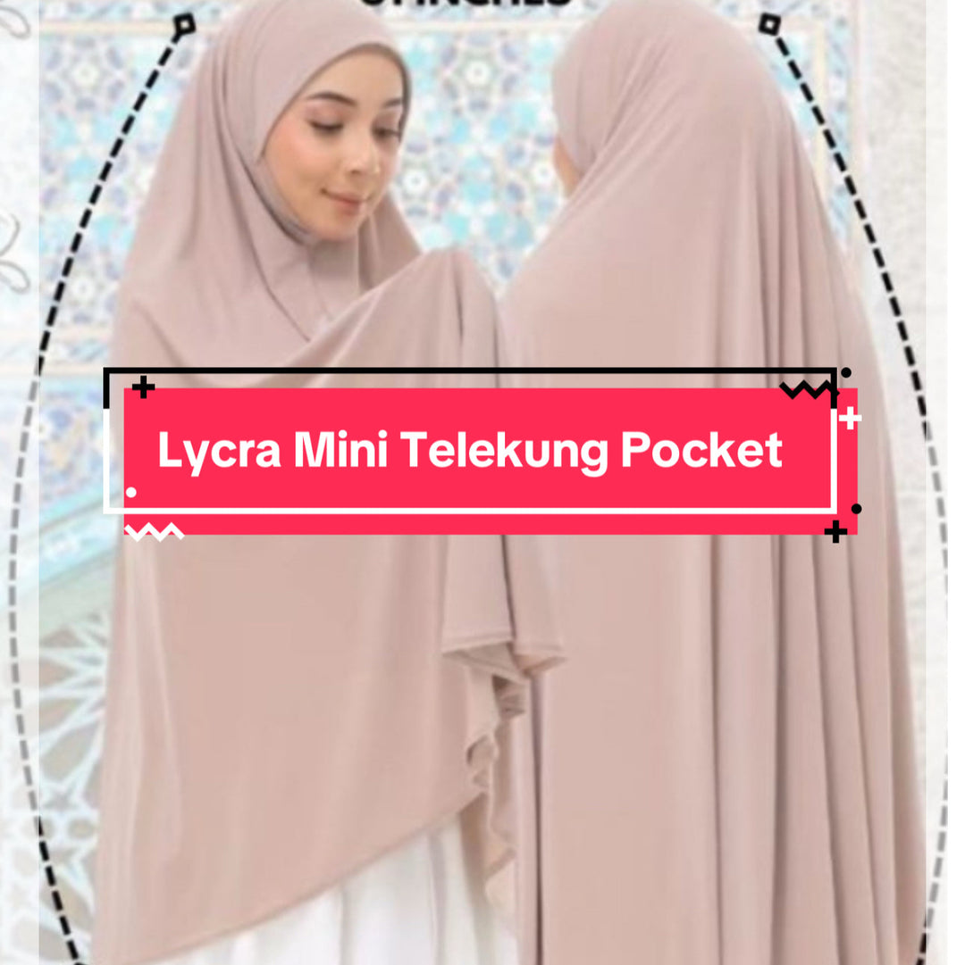 Mini Telekung Pocket Lycra