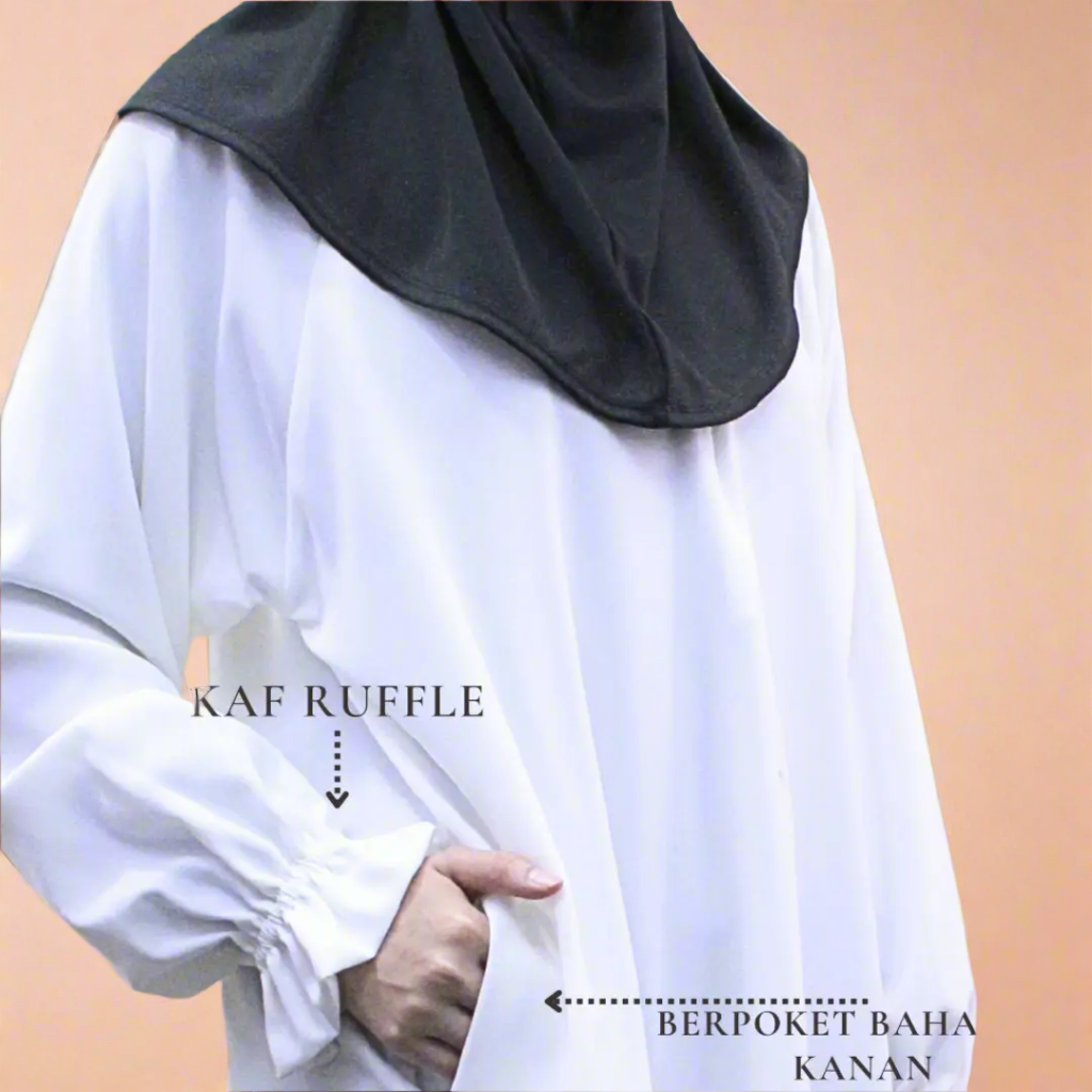 Jubah Ruffle Kaaf Hanan Amadahajj_umrah