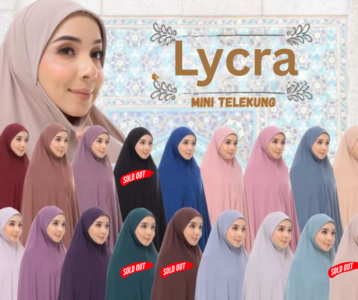 Mini Telekung Pocket Lycra