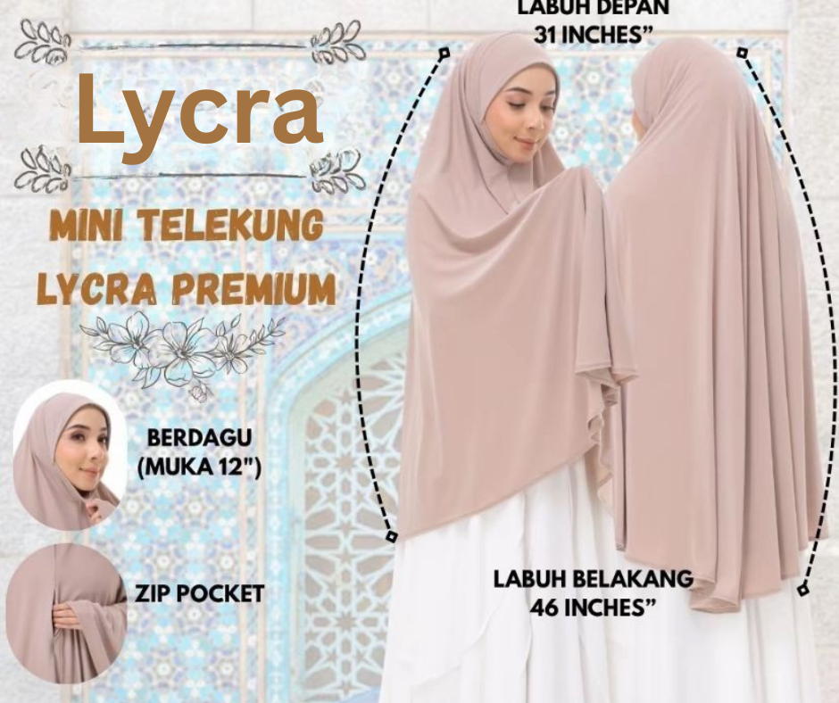 Mini Telekung Pocket Lycra