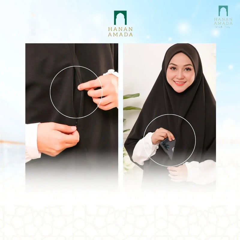 Raisyah Pocket Hijab 2.0 (Soft Lycra Material) Hanan Amadahajj_umrah