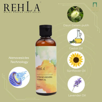 Rehla Bodycare - Ultra Nourishing Shower Oil (100ml) Hanan Amadahajj_umrah