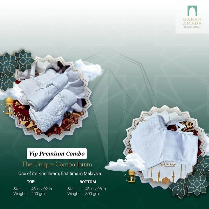 Ihram - VIP PREMIUM COMBO (thick and light) Hanan Amada