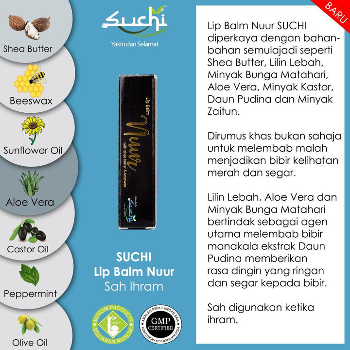 Suchi Lip Balm Nuur (5gm) Hanan Amada