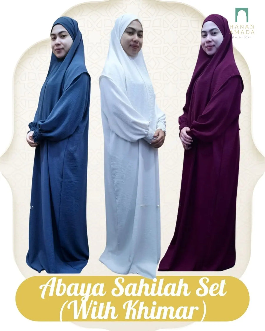 Abaya Sahilah Set ( Jubah and Khimar ) Hanan Amadahajj_umrah