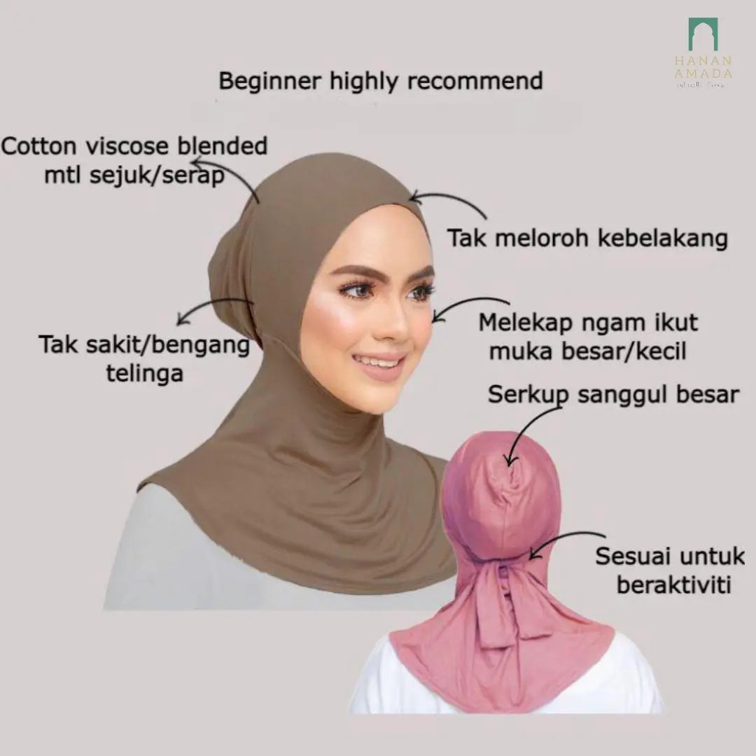 Inner Hijab Neck Tieback Hanan Amadahajj_umrah