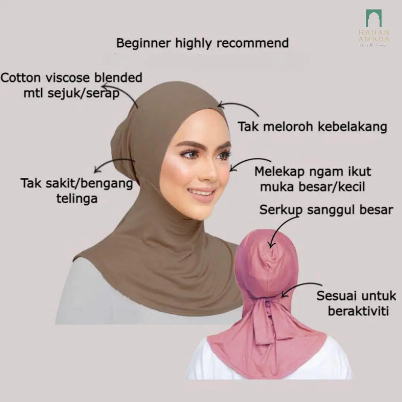 Inner Hijab Neck Tieback Hanan Amadahajj_umrah