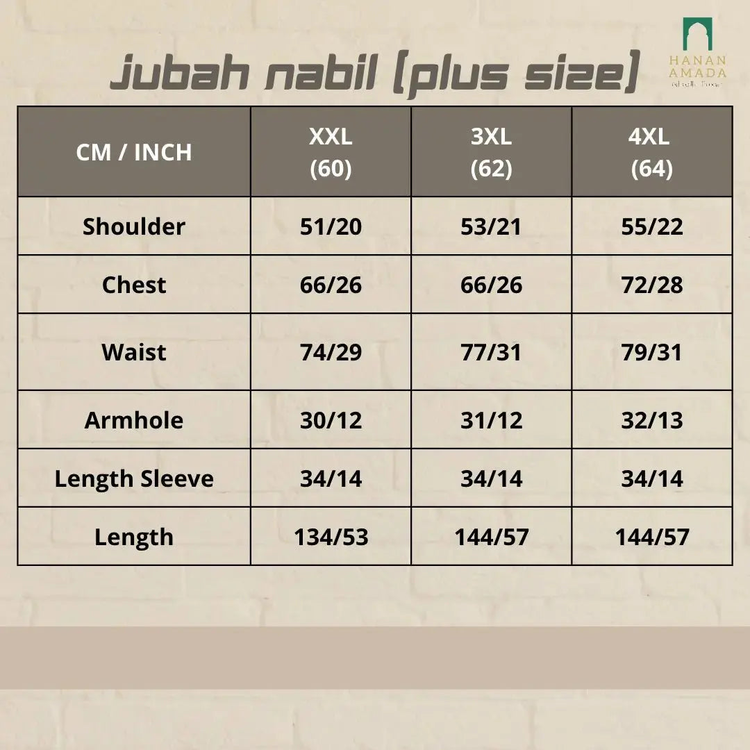 Jubah Nabil (Plus SIze) Hanan Amadahajj_umrah