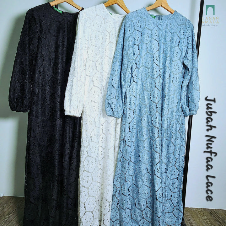 Jubah Nufaa Lace Hanan Amadahajj_umrah