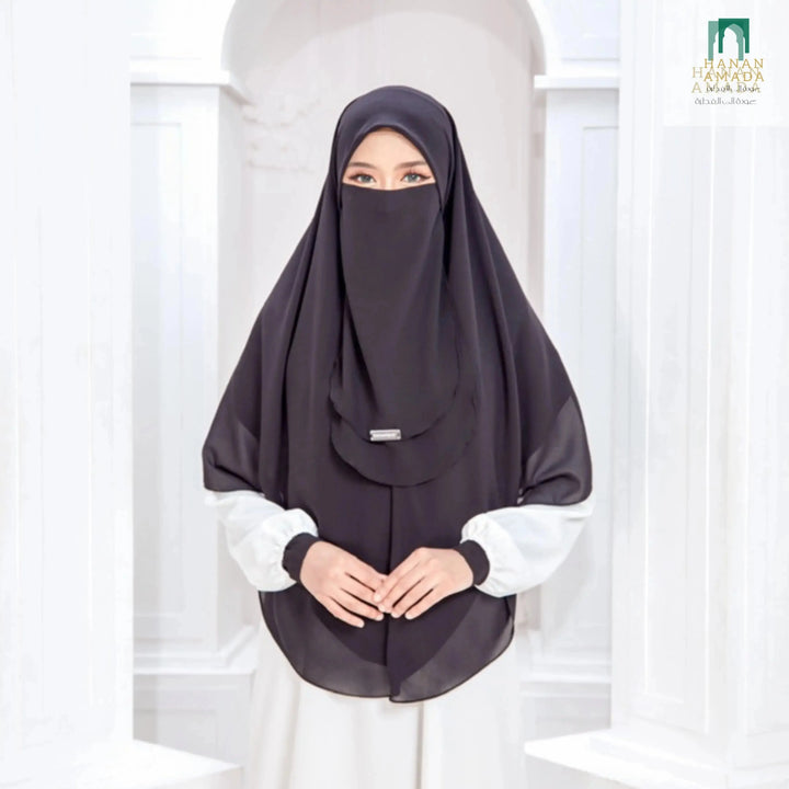 Khimar Khalida - Dark Blue Hanan Amadahajj_umrah