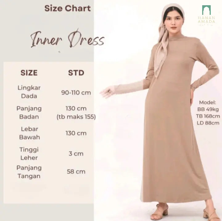 Long Sleeve Dress Inner Hanan Amadahajj_umrah