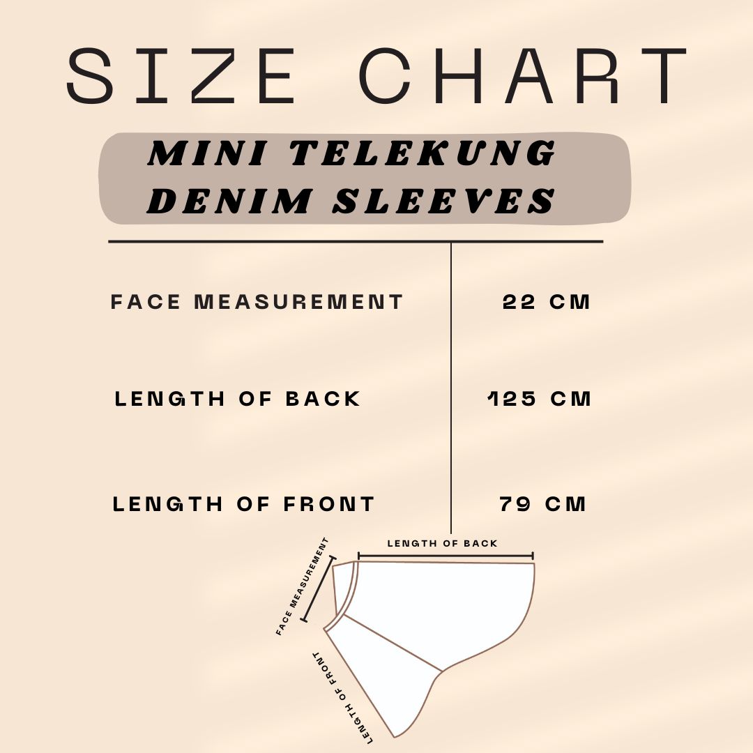 Mini Telekung Denim Sleeves