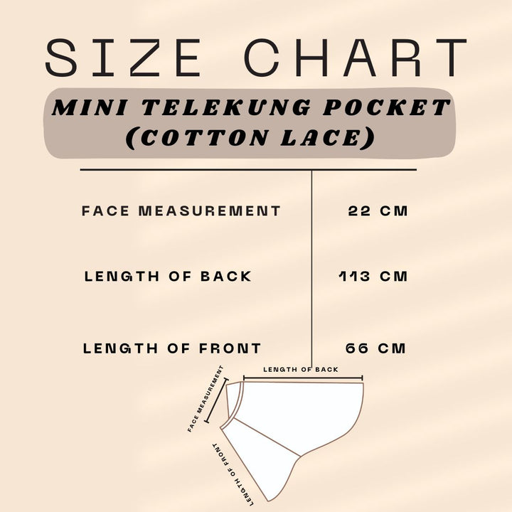 Mini Telekung Pocket ( Cotton with Lace)