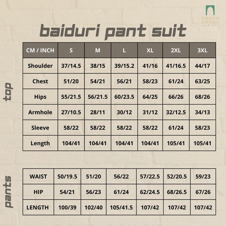 Pant Suit Baiduri Set Hanan Amadahajj_umrah