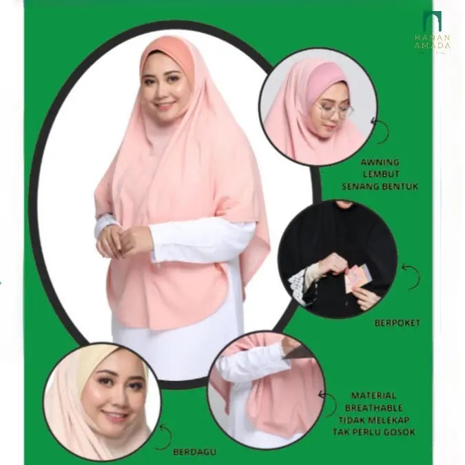 Raisyah Pocket Hijab Hanan Amadahajj_umrah