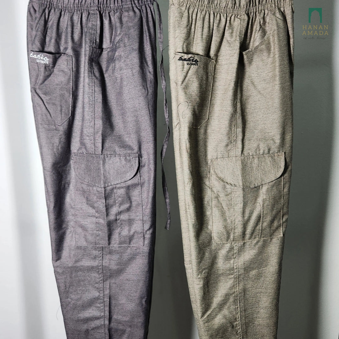 Sasco Pants - Drawstring Linen Cargo Hanan Amadahajj_umrah