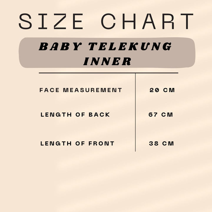 Baby Telekung Inner - Lycra