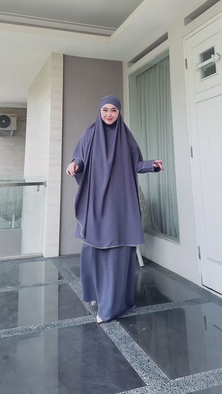 Abaya Suhaila Set (Jubah and Khimar ) - Plus Size