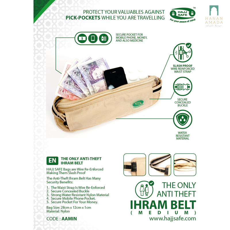 Anti-Theft Waist And Ihram Belt (Small) Hanan Amada