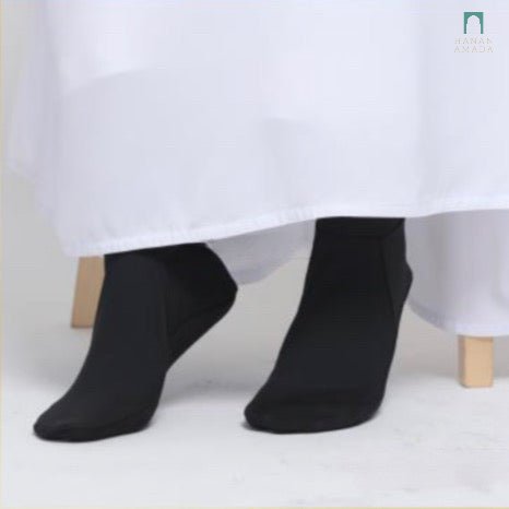 Hajjah Socks - Pure Black Hanan Amada