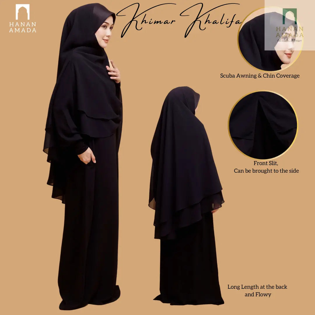 Khimar Khalifa - Front Slit – Hanan Amada