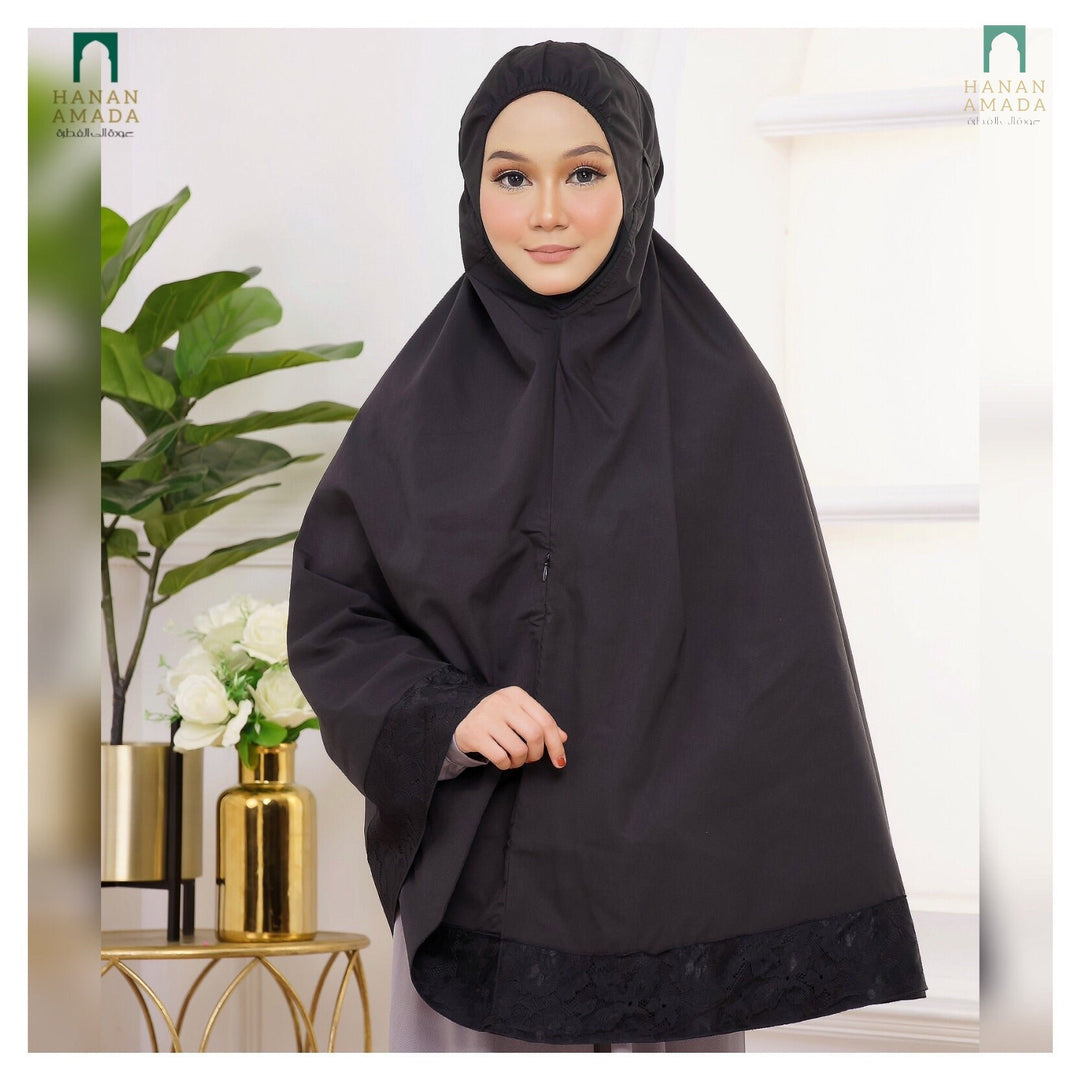 Mini Telekung Pocket ( Cotton with Lace) Hanan Amada