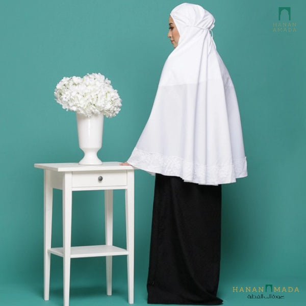 Mini Telekung Pocket ( Cotton with Lace) Hanan Amada