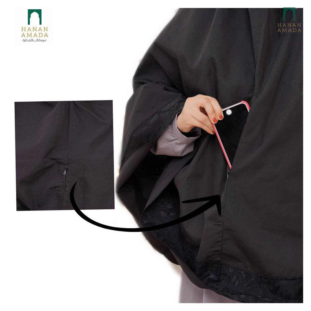 Mini Telekung Pocket ( Cotton with Lace) Hanan Amada
