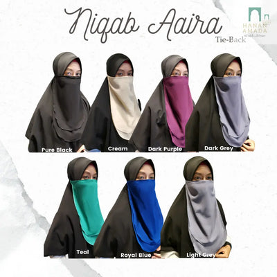 Niqab Aaira (Tieback / Elastic) Hanan Amada
