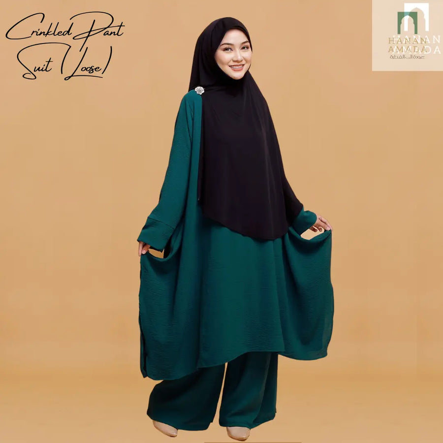 Pant Suit Crinkle (Loose Cut) Hanan Amada