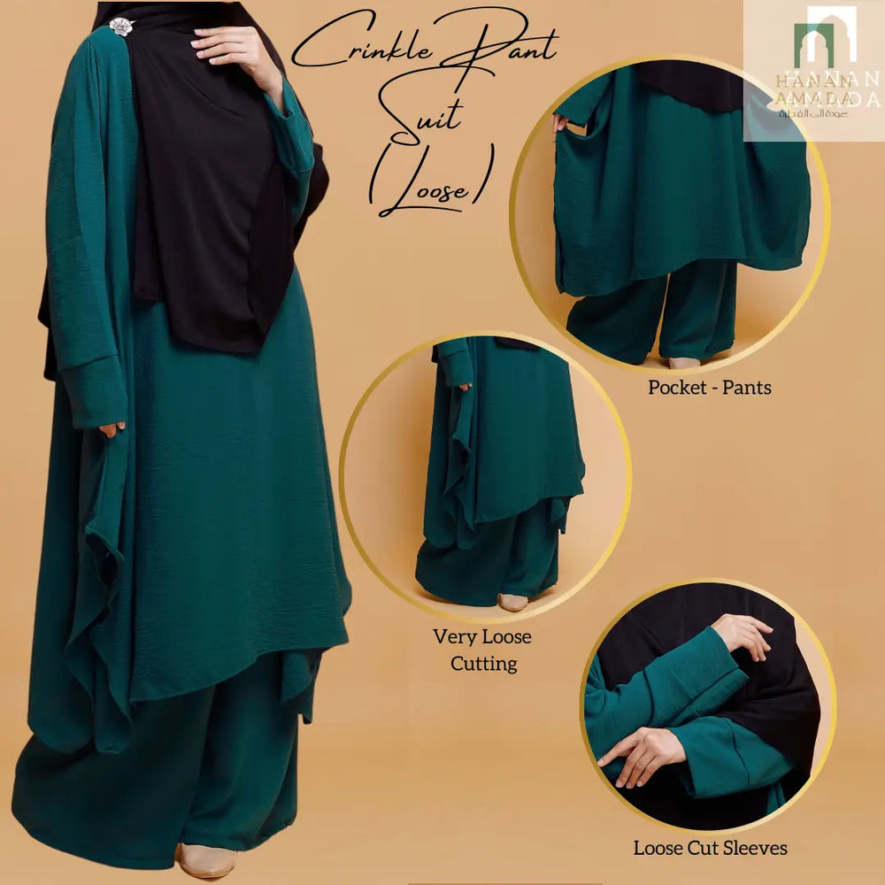 Pant Suit Crinkle (Loose Cut) Hanan Amada