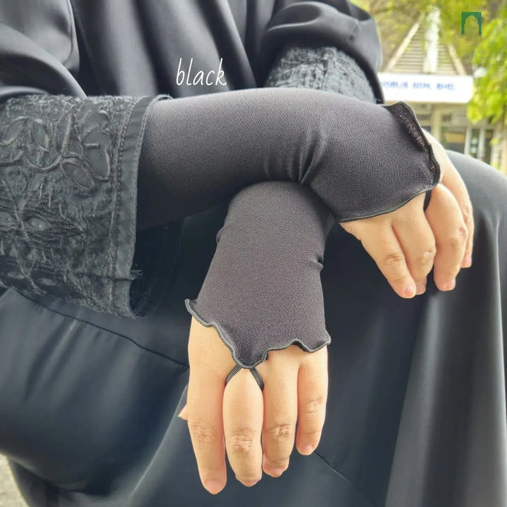 Ring Ruffle Handsock Hanan Amadahajj_umrah