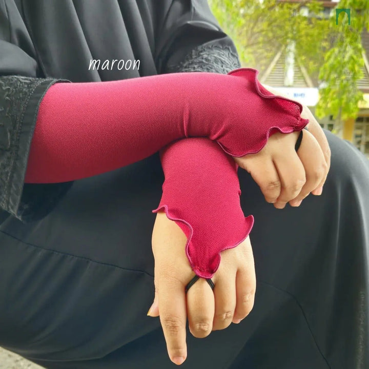 Ring Ruffle Handsock Hanan Amadahajj_umrah